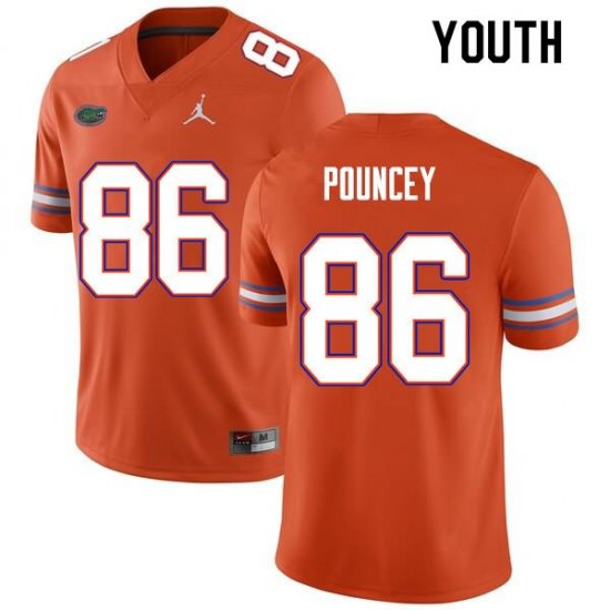 Youth Florida Gators #86 Jordan Pouncey NCAA Nike Orange Authentic Stitched College Football Jersey HPZ8662IA